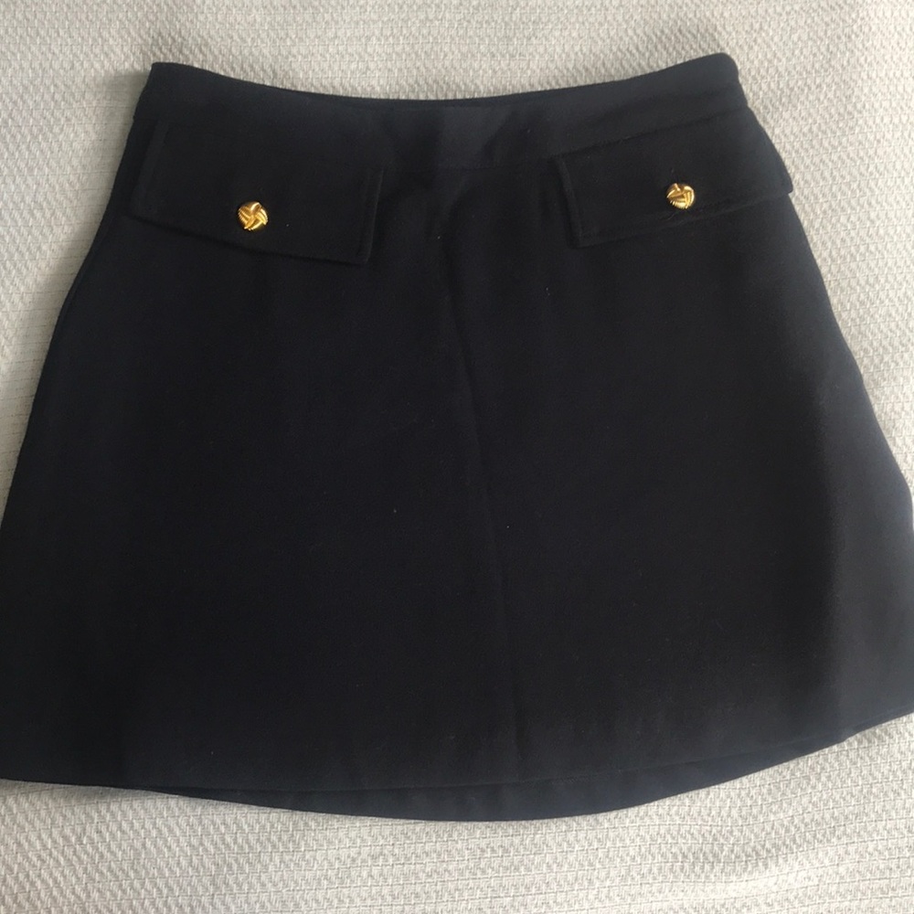 Black military style skirt